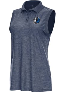 Antigua Dallas Mavericks Womens Navy Blue Alternate Recap Polo Shirt