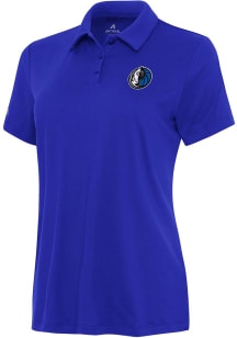 Antigua Dallas Mavericks Womens Blue Alternate Reprocess Recycled Short Sleeve Polo Shirt