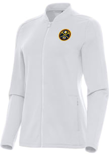 Antigua Denver Nuggets Womens White Continual Light Weight Jacket