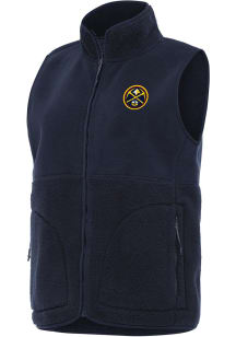 Antigua Denver Nuggets Womens Navy Blue Nostalgic Vest