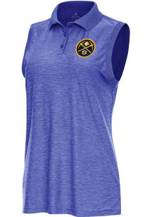 Antigua Denver Nuggets Womens Blue Recap Polo Shirt