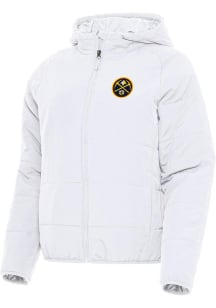 Antigua Denver Nuggets Womens White Universe Filled Jacket