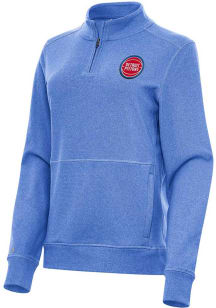 Antigua Detroit Pistons Womens Blue Crush Qtr Zip