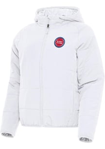 Antigua Detroit Pistons Womens White Universe Filled Jacket