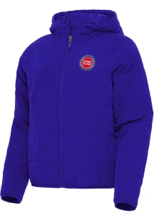 Antigua Detroit Pistons Womens Blue Universe Filled Jacket