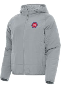Antigua Detroit Pistons Womens Grey Universe Filled Jacket