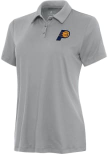 Antigua Indiana Pacers Womens Grey Reprocess Recycled Short Sleeve Polo Shirt
