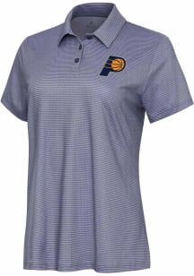 Antigua Indiana Pacers Womens White Rings Short Sleeve Polo Shirt