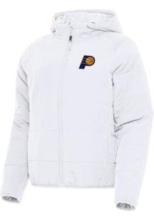 Antigua Indiana Pacers Womens White Universe Filled Jacket