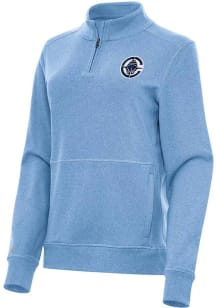 Antigua Los Angeles Clippers Womens Light Blue Crush Qtr Zip