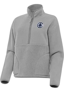 Antigua Los Angeles Clippers Womens Grey Figure Qtr Zip