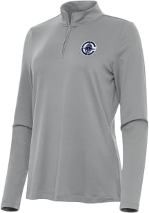 Antigua Los Angeles Clippers Womens Grey Reprocess Recycled Qtr Zip