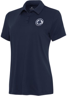 Antigua Los Angeles Clippers Womens Navy Blue Reprocess Recycled Short Sleeve Polo Shirt