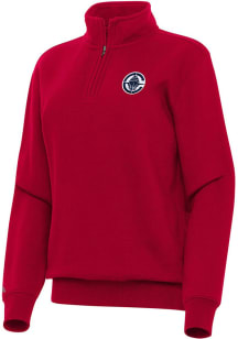 Antigua Los Angeles Clippers Womens Red Victory Qtr Zip
