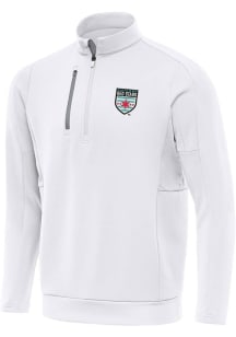 Antigua Chicago Stars FC Mens White Generation Long Sleeve Qtr Zip Pullover
