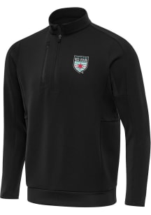 Antigua Chicago Stars FC Mens Black Generation Long Sleeve Qtr Zip Pullover