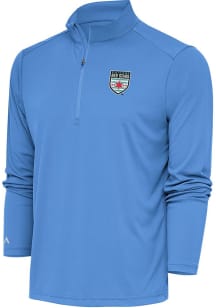 Antigua Chicago Red Stars Mens Blue Tribute Long Sleeve Qtr Zip Pullover