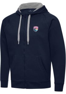 Antigua San Diego Wave FC Mens Navy Blue Victory Long Sleeve Full Zip Jacket