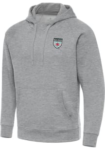 Antigua Chicago Red Stars Mens Grey Victory Long Sleeve Hoodie