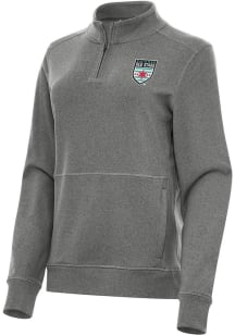 Antigua Chicago Stars FC Womens Black Crush Qtr Zip