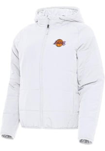 Antigua Los Angeles Lakers Womens White Universe Filled Jacket