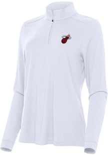 Antigua Miami Heat Womens White Alternate Intent Qtr Zip