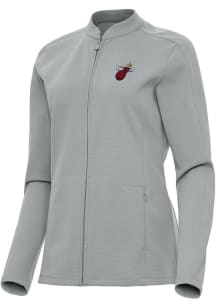 Antigua Miami Heat Womens Grey Alternate Regard Light Weight Jacket