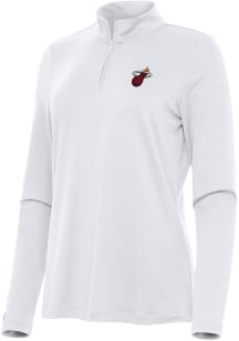 Antigua Miami Heat Womens White Alternate Reprocess Recycled Qtr Zip