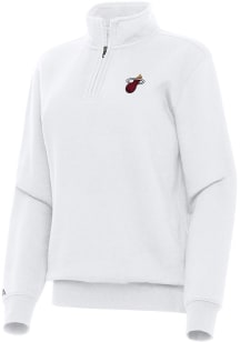 Antigua Miami Heat Womens White Alternate Victory Qtr Zip