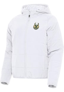 Antigua Milwaukee Bucks Womens White Universe Filled Jacket