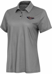 Antigua New Orleans Pelicans Womens White Rings Short Sleeve Polo Shirt