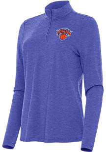 Antigua New York Knicks Womens Blue Bright Qtr Zip