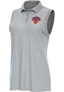 Antigua New York Knicks Womens Grey Recap Polo Shirt