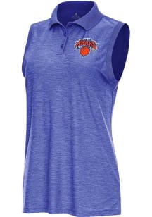 Antigua New York Knicks Womens Blue Recap Polo Shirt