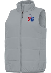 Antigua Philadelphia 76ers Womens Grey Experience Vest