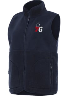 Antigua Philadelphia 76ers Womens Navy Blue Nostalgic Vest