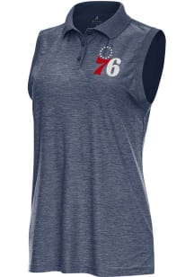 Antigua Philadelphia 76ers Womens Navy Blue Recap Polo Shirt