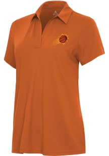 Antigua Phoenix Suns Womens Burnt Orange Era Short Sleeve Polo Shirt