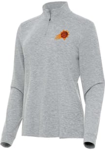 Antigua Phoenix Suns Womens Grey Mentor Qtr Zip Pullover