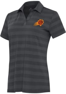 Antigua Phoenix Suns Womens Grey Tunnel Short Sleeve Polo Shirt