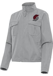 Antigua Portland Trail Blazers Womens Grey Even Par Light Weight Jacket