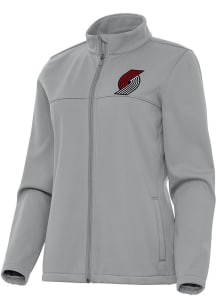 Antigua Portland Trail Blazers Womens Grey Links Light Weight Jacket