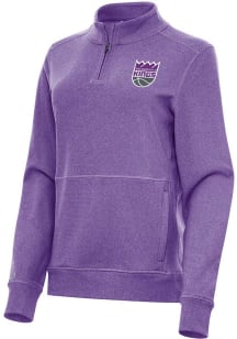 Antigua Sacramento Kings Womens Purple Crush Qtr Zip