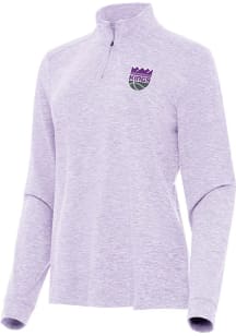 Antigua Sacramento Kings Womens Lavender Mentor Qtr Zip Pullover