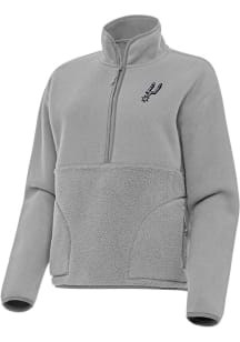 Antigua San Antonio Spurs Womens Grey Figure Qtr Zip