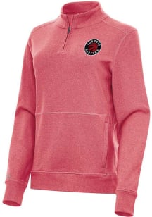 Antigua Toronto Raptors Womens Red Crush Qtr Zip