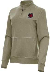 Antigua Toronto Raptors Womens Olive Crush Qtr Zip