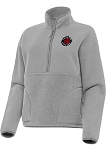 Antigua Toronto Raptors Womens Grey Figure Qtr Zip