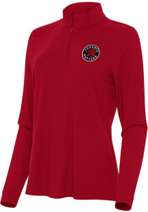 Antigua Toronto Raptors Womens Red Intent Qtr Zip