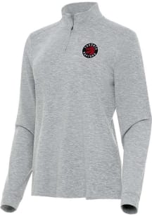 Antigua Toronto Raptors Womens Grey Mentor Qtr Zip Pullover